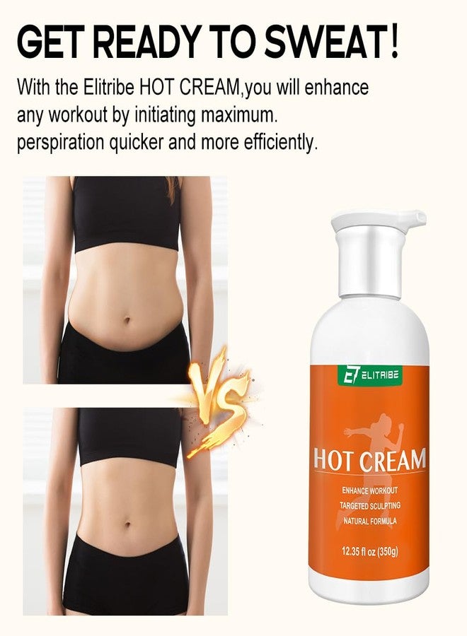 Elitribe Hot Cream Sweat Enhancer Lotion for Women and Men and Body Sculpting Cellulite Workout Ultra Moisturizing and Invigorating Body Firming Cream with Natural Oils - 12.34 Fluid Ounce - Image 4